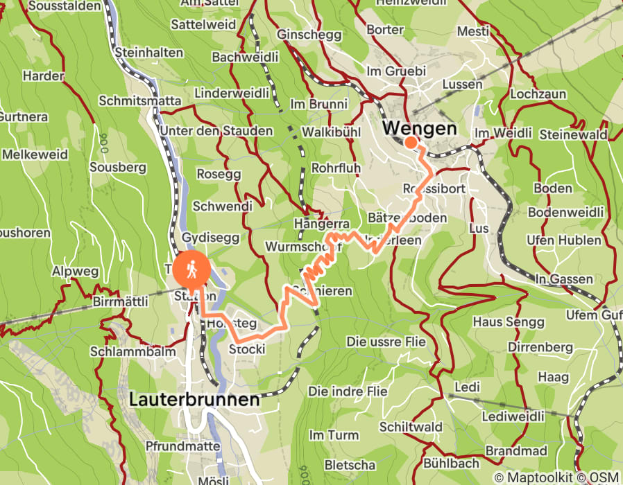 Karte der Tour