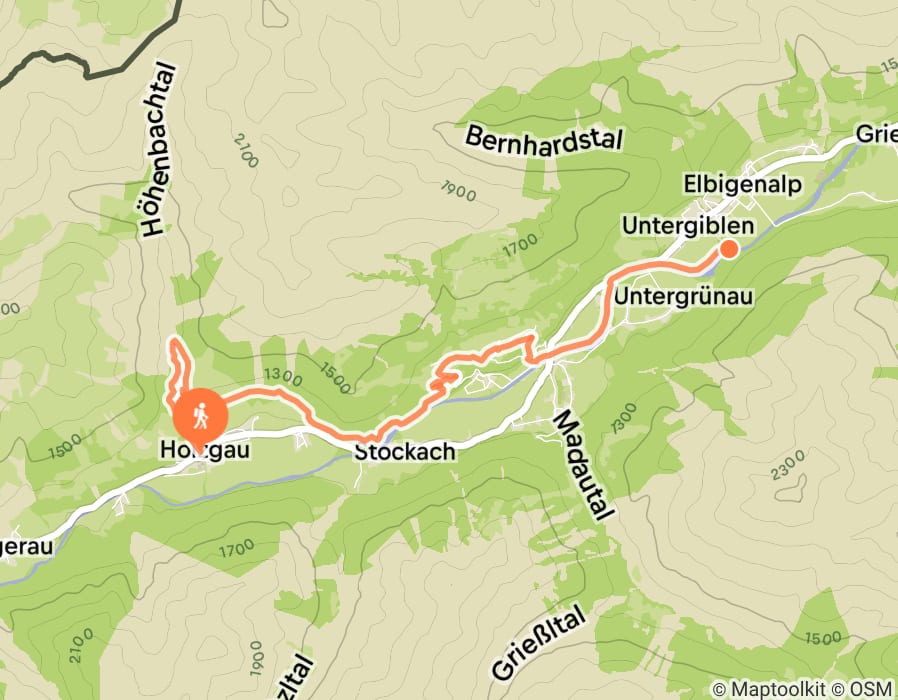 Karte der Tour