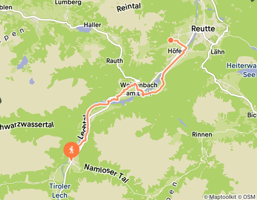 Karte der Tour