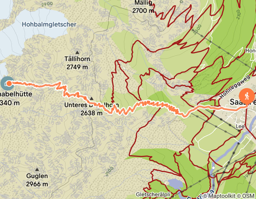 Karte der Tour