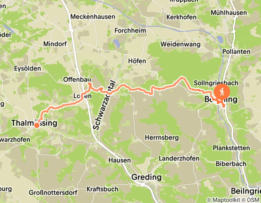 Karte der Tour