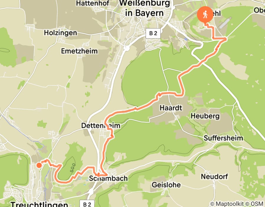 Karte der Tour