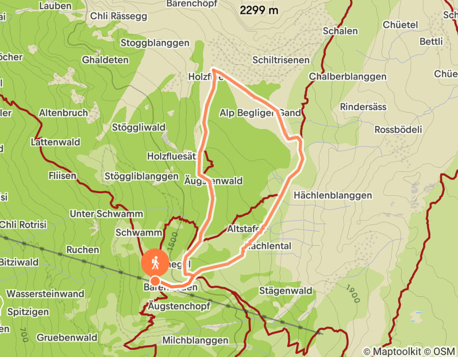 Karte der Tour