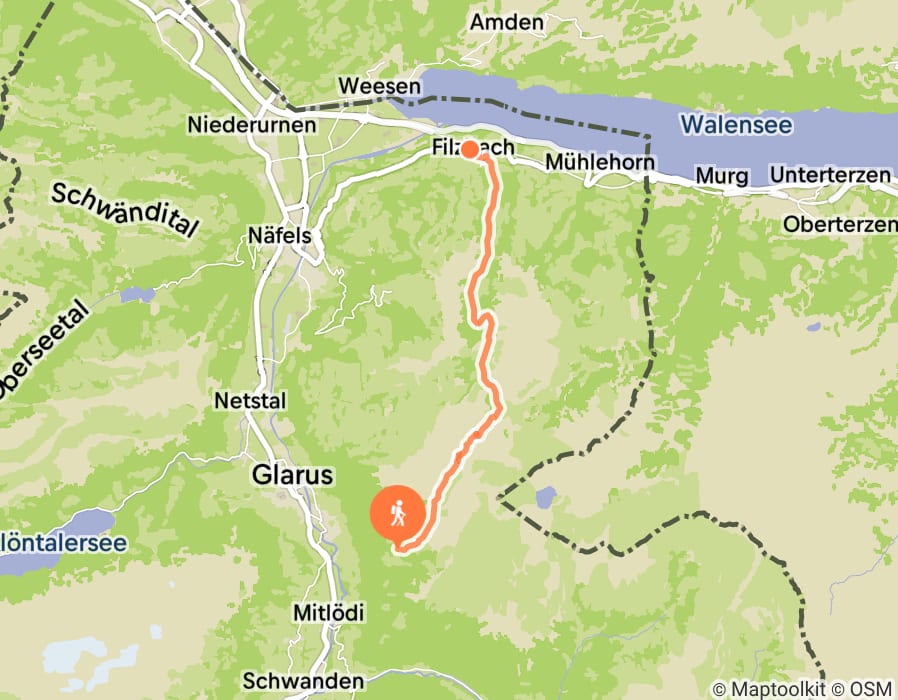 Karte der Tour