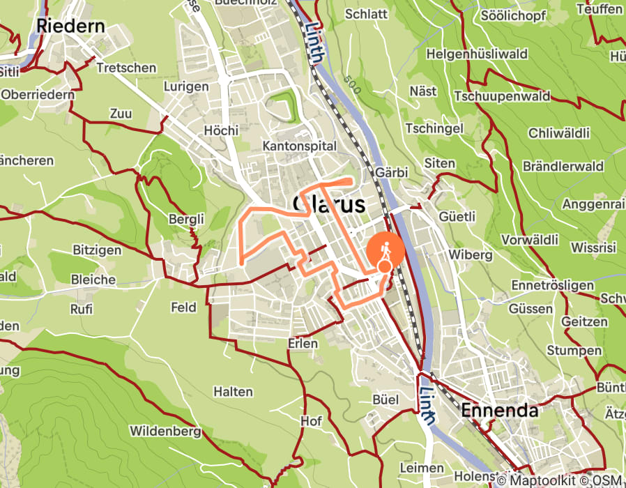 Karte der Tour
