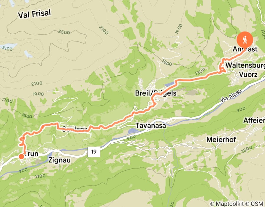 Karte der Tour