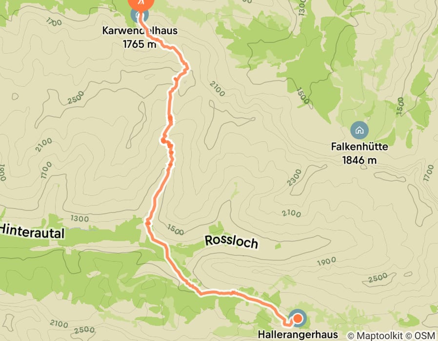 Karte der Tour