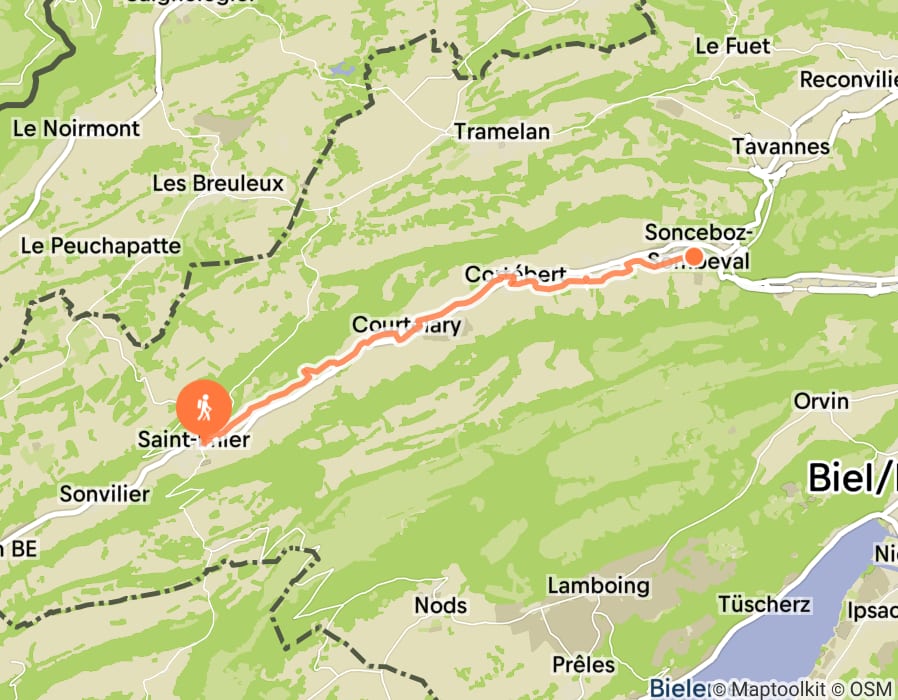 Karte der Tour