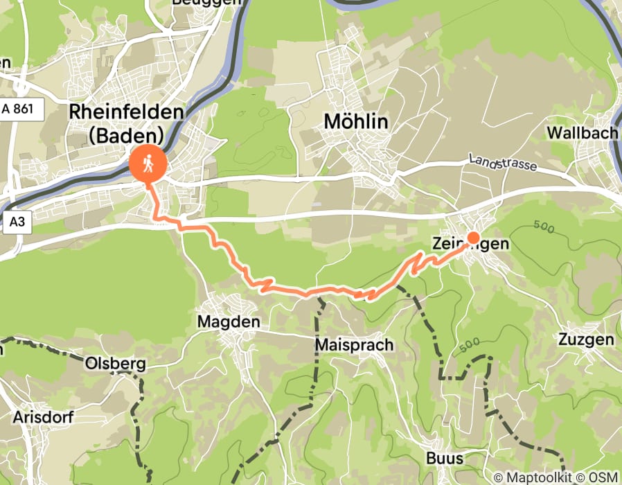 Karte der Tour
