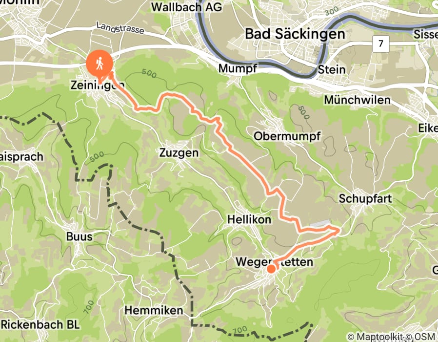 Karte der Tour