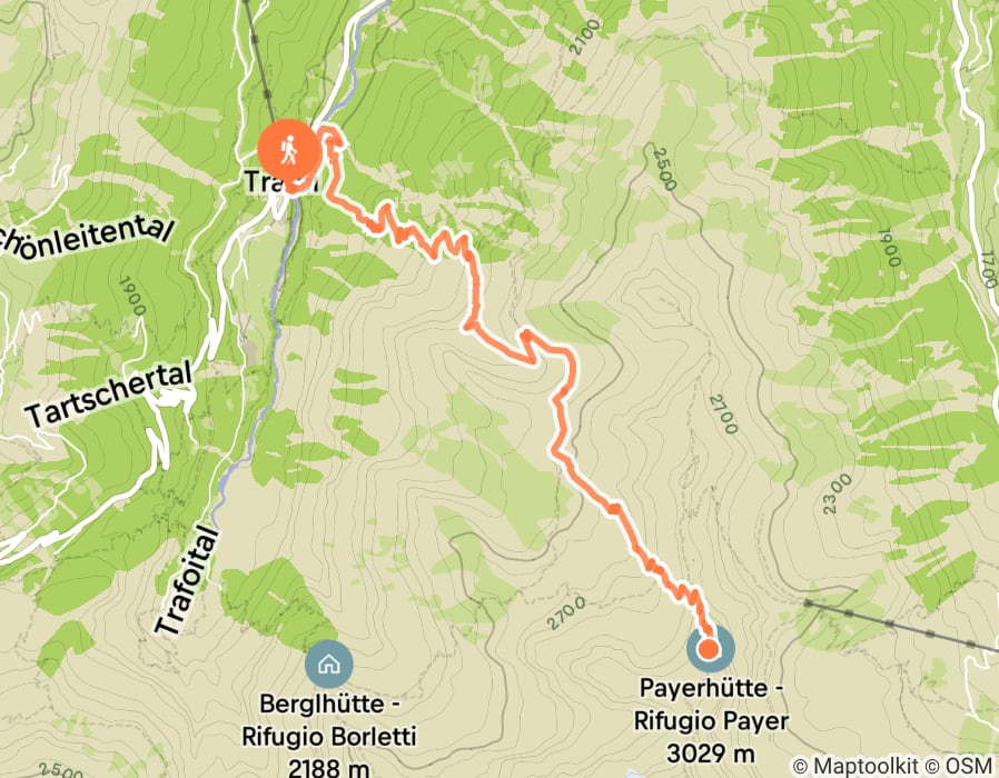 Karte der Tour