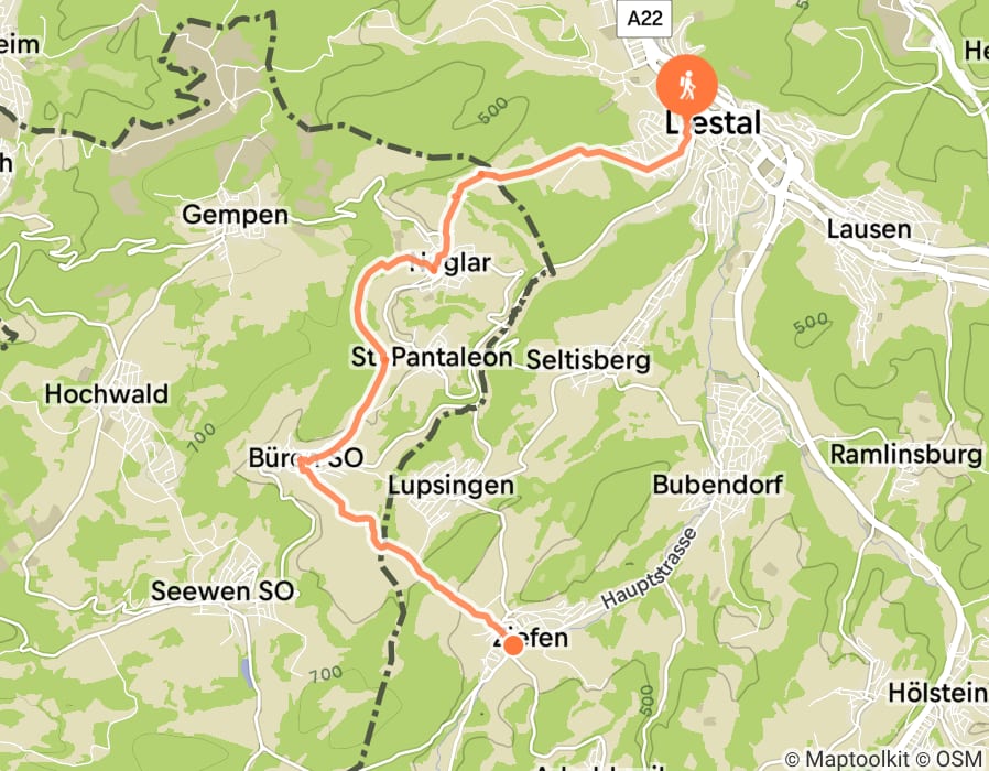 Karte der Tour