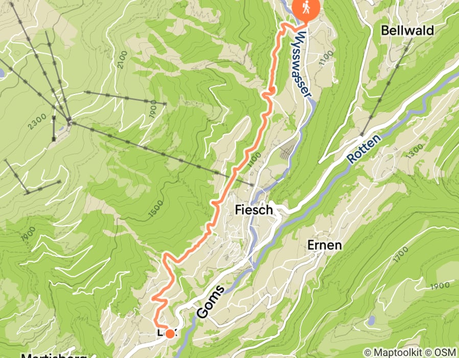 Karte der Tour