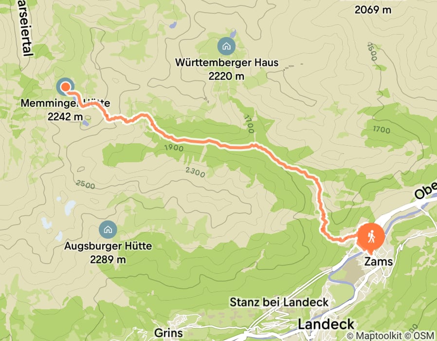 Karte der Tour