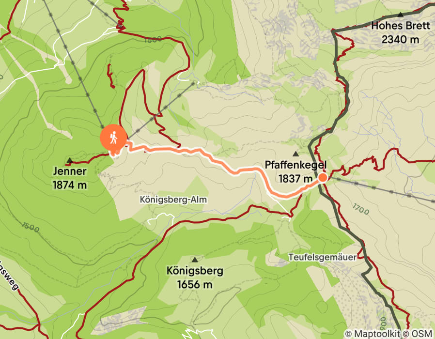 Karte der Tour