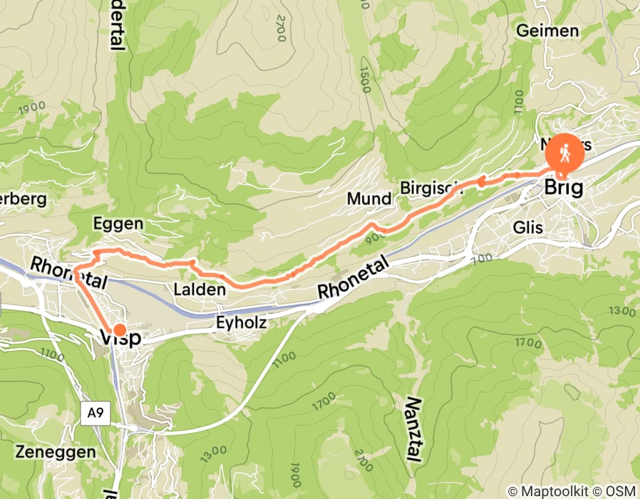 Karte der Tour