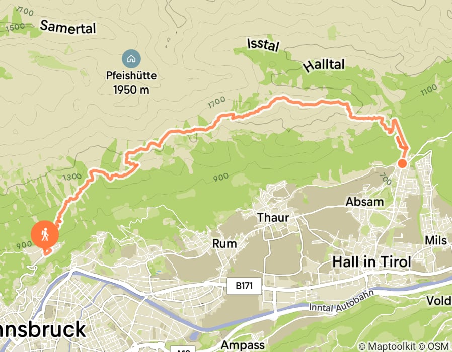 Karte der Tour