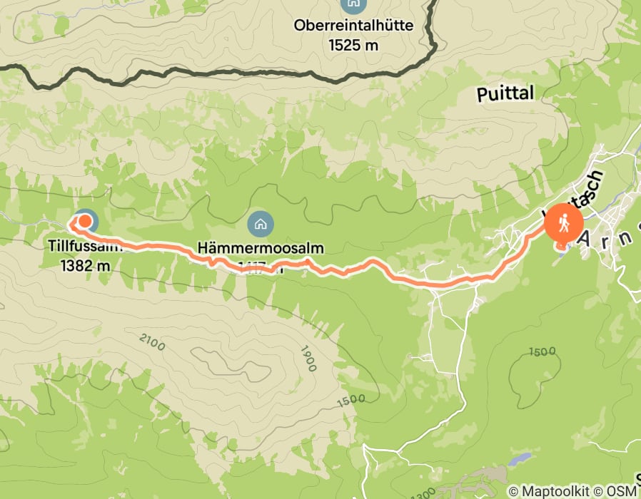 Karte der Tour