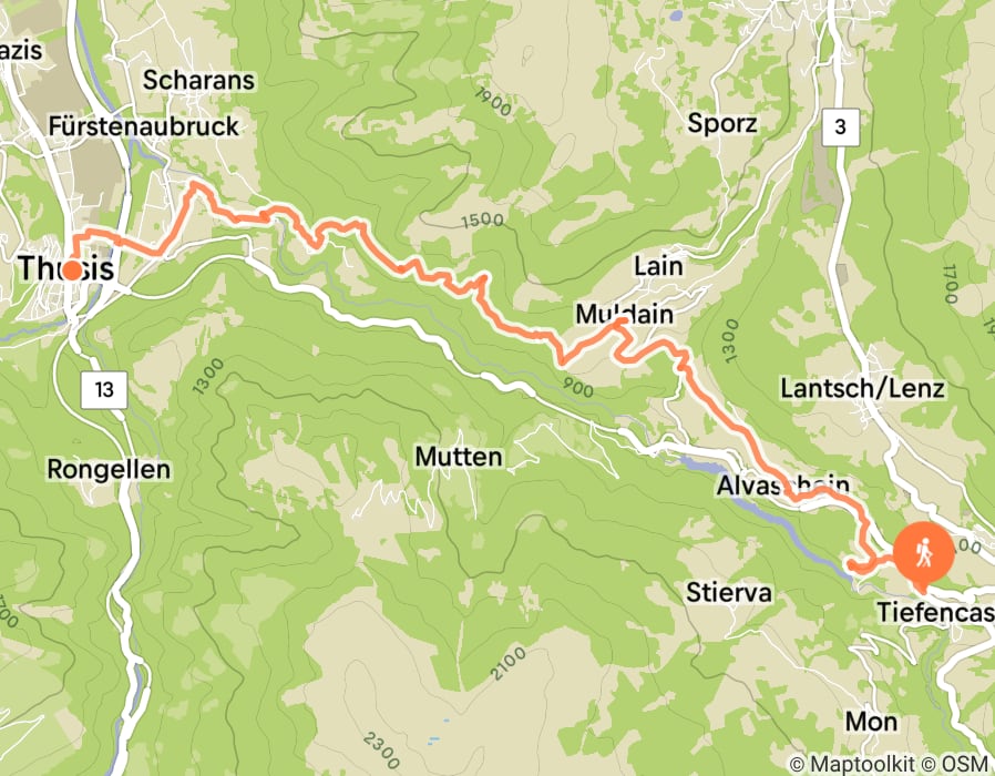 Karte der Tour