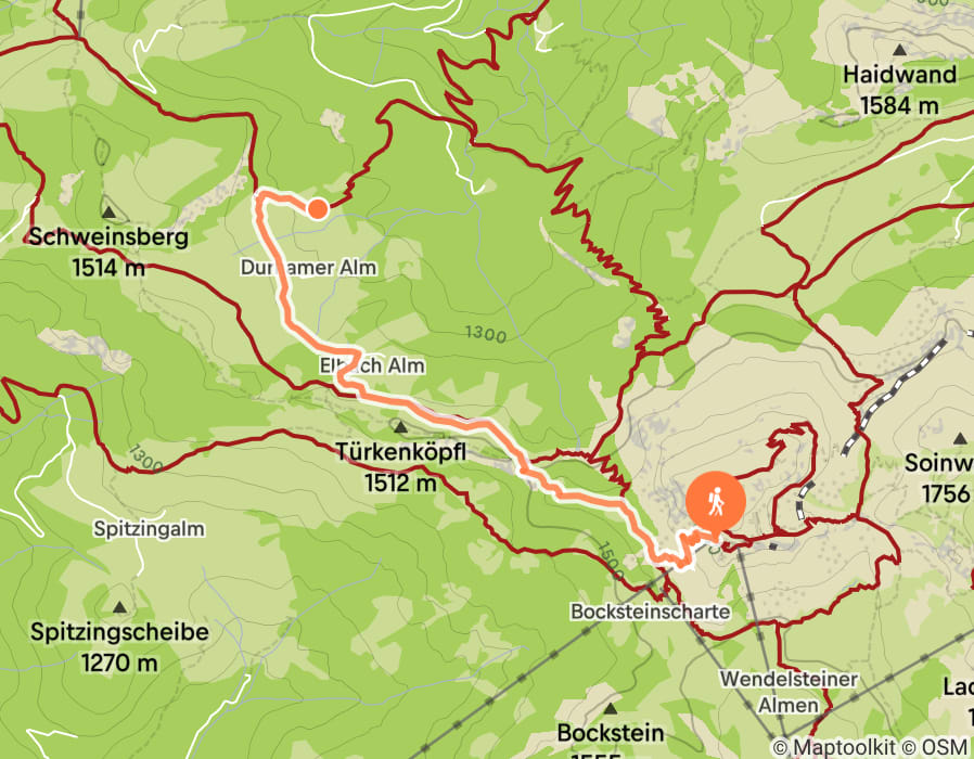 Karte der Tour