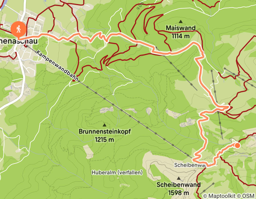 Karte der Tour