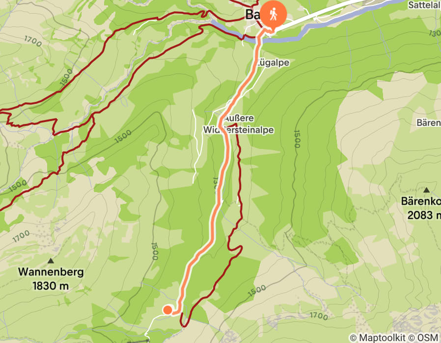 Karte der Tour