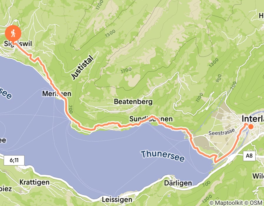 Karte der Tour