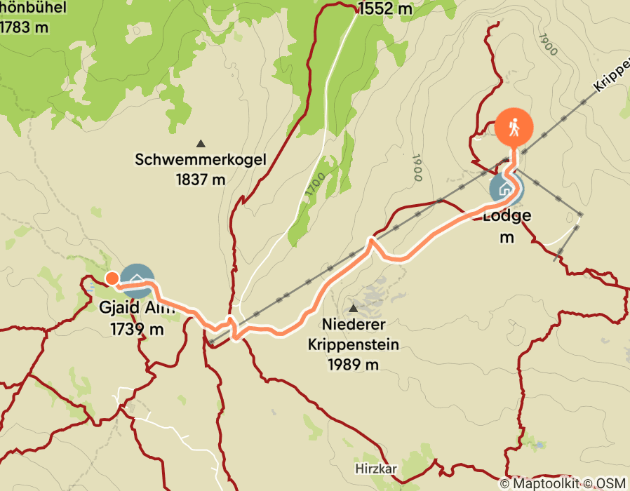 Karte der Tour