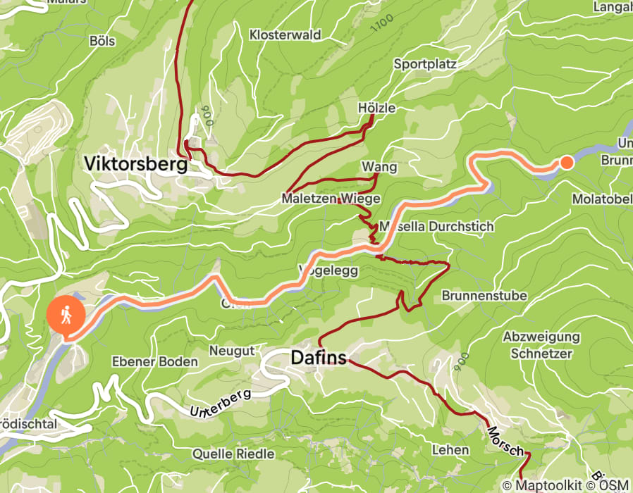 Karte der Tour