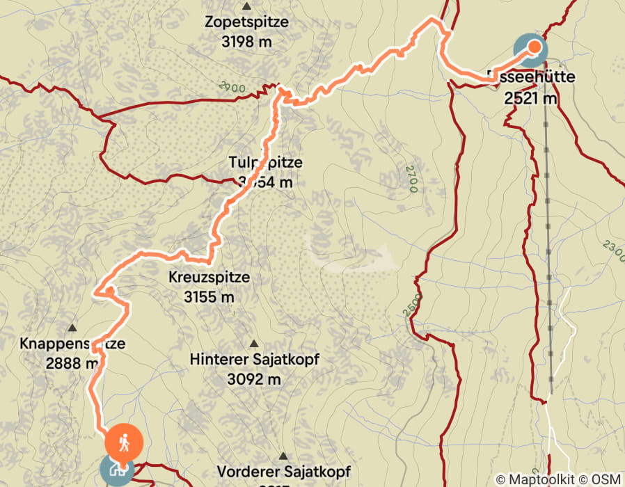 Karte der Tour