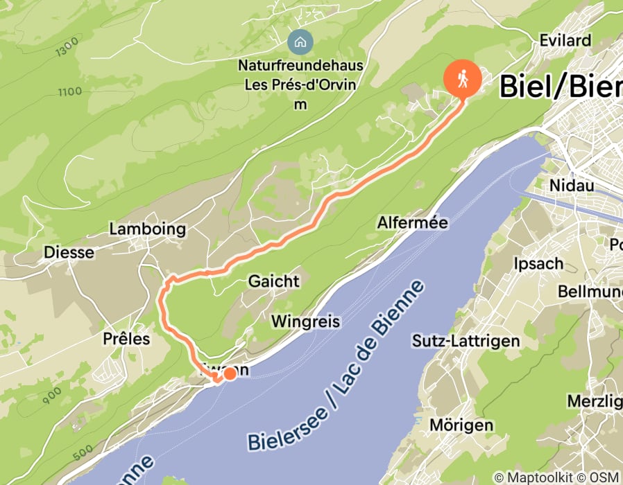 Karte der Tour