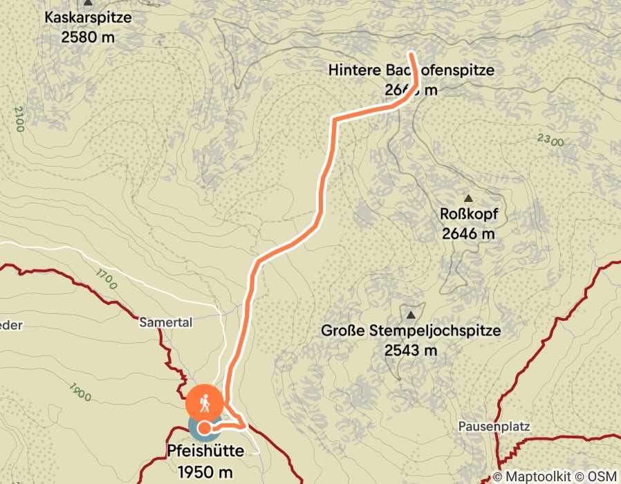 Karte der Tour