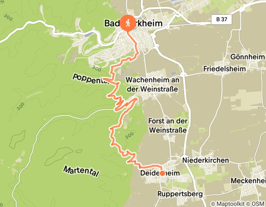 Karte der Tour