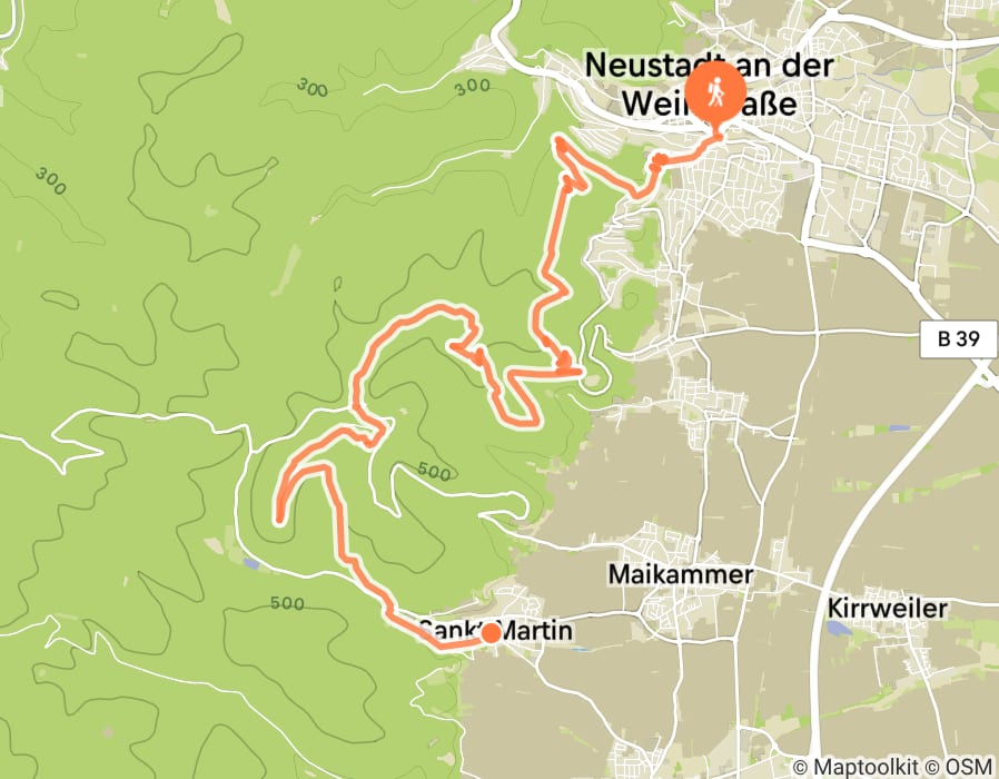 Karte der Tour