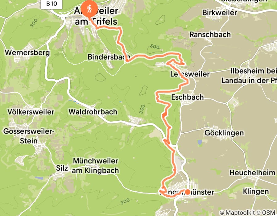 Karte der Tour