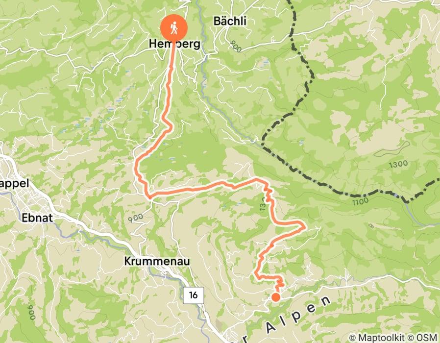 Karte der Tour