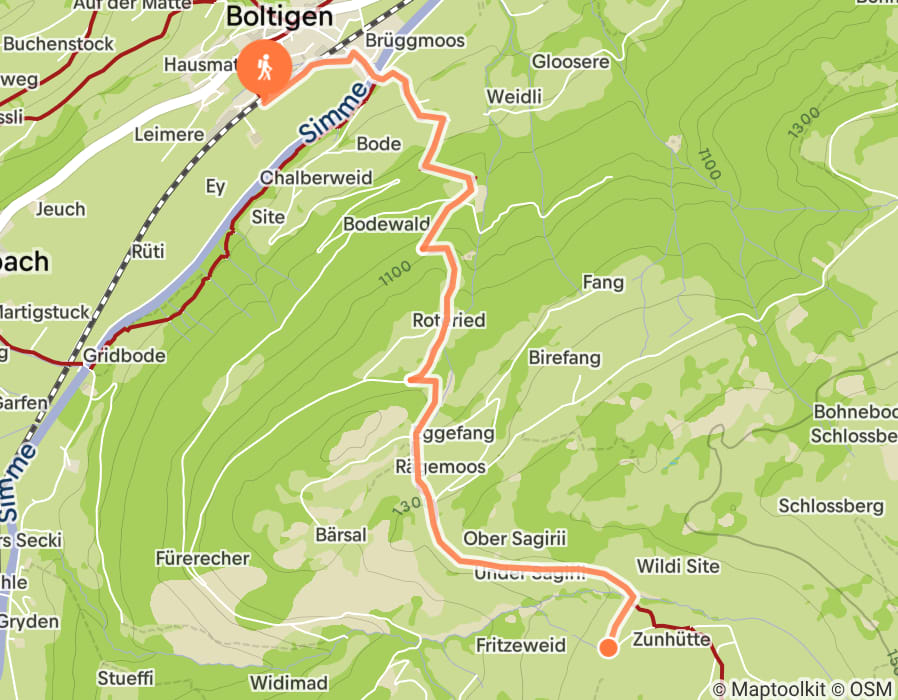 Karte der Tour