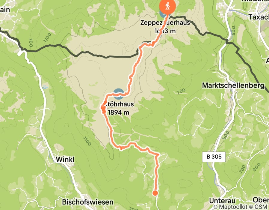 Karte der Tour