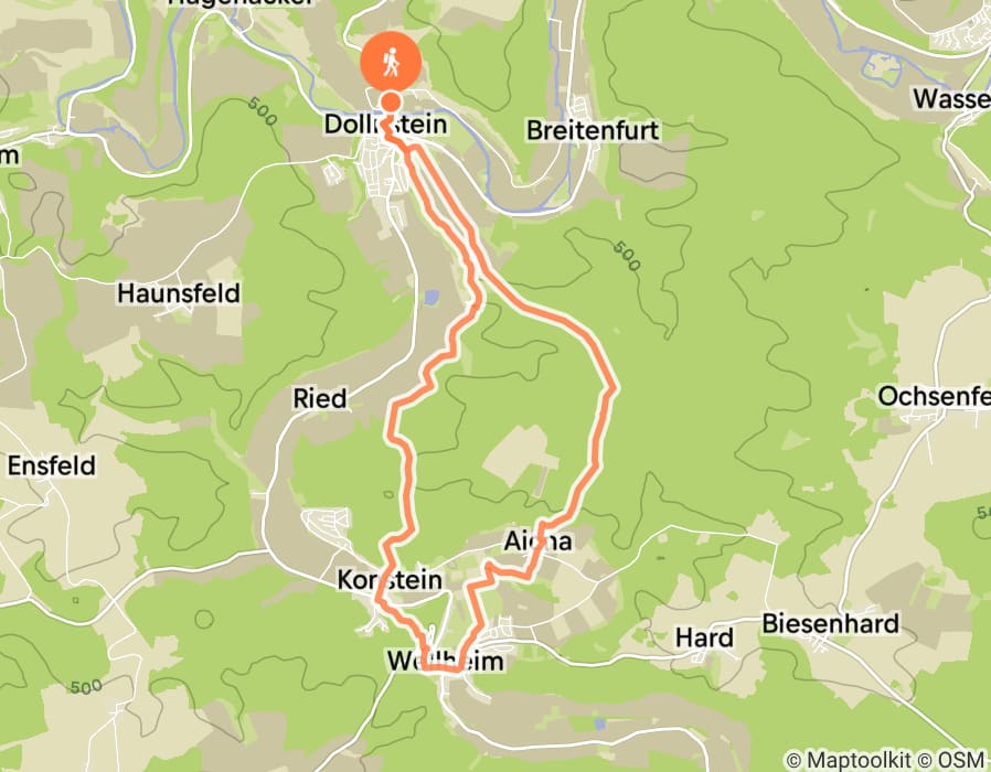 Karte der Tour