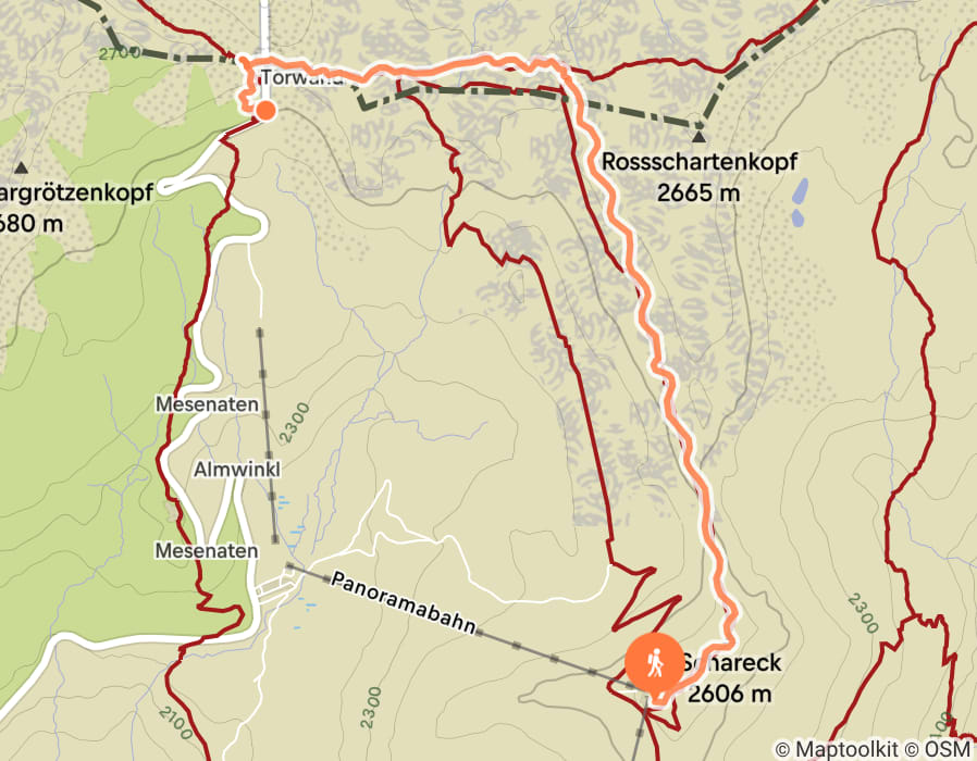 Karte der Tour