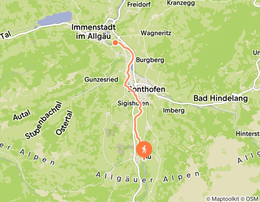 Karte der Tour