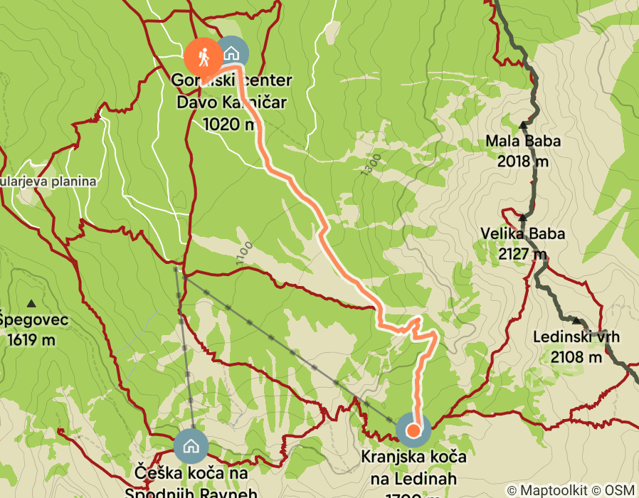 Karte der Tour