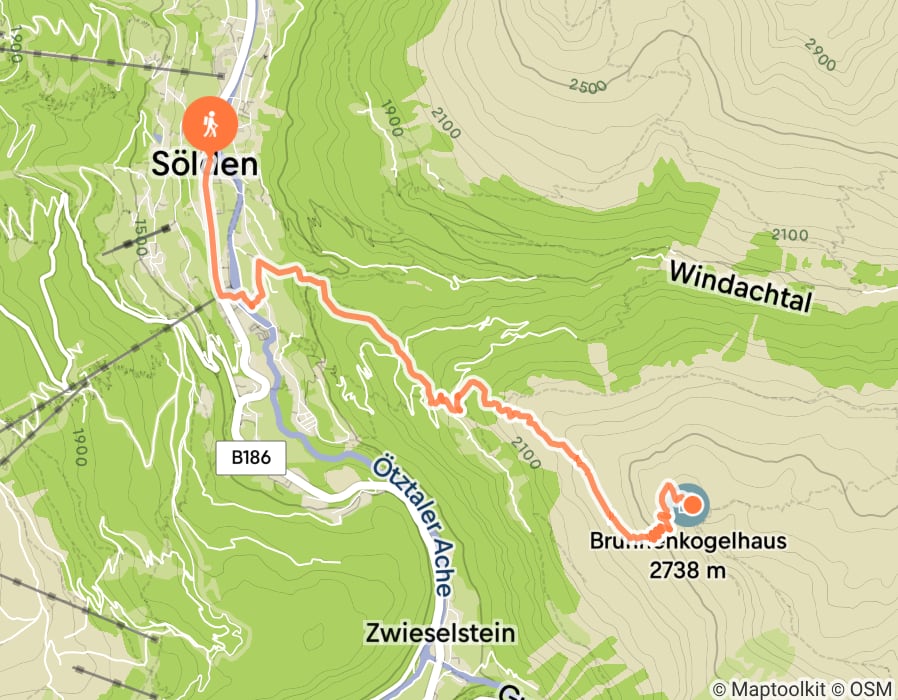 Karte der Tour