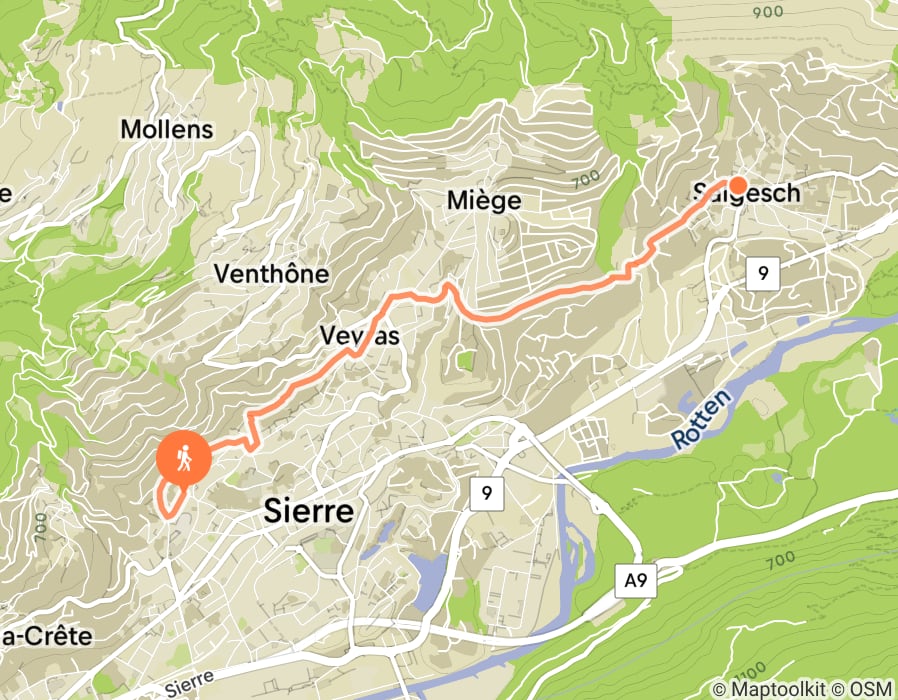Karte der Tour
