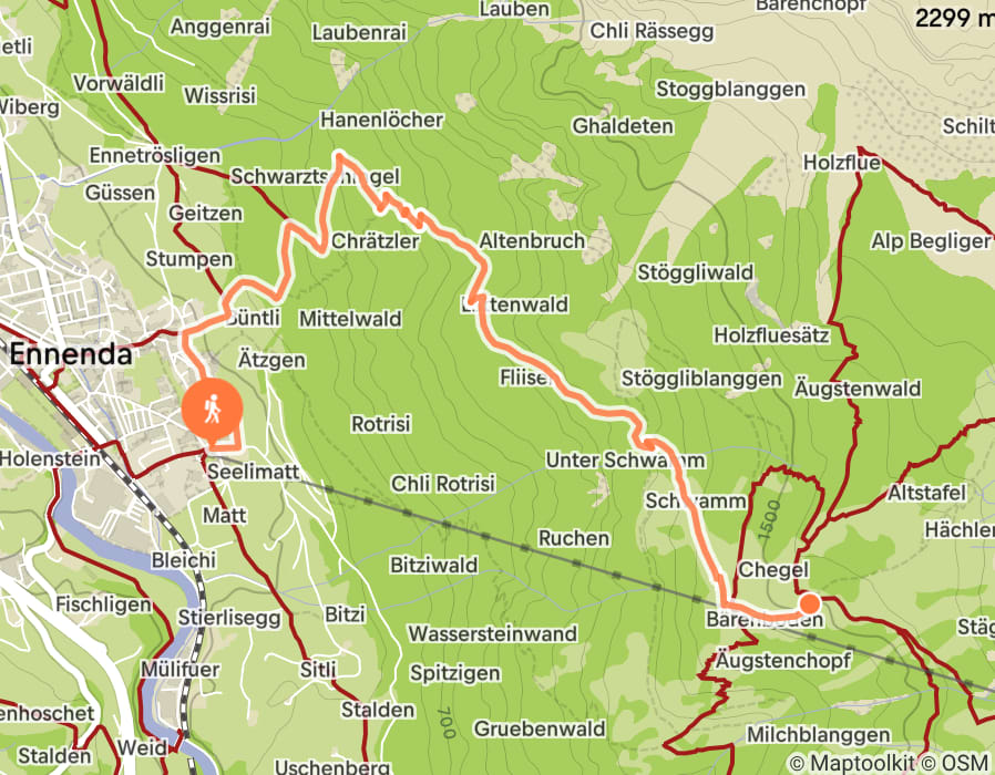 Karte der Tour