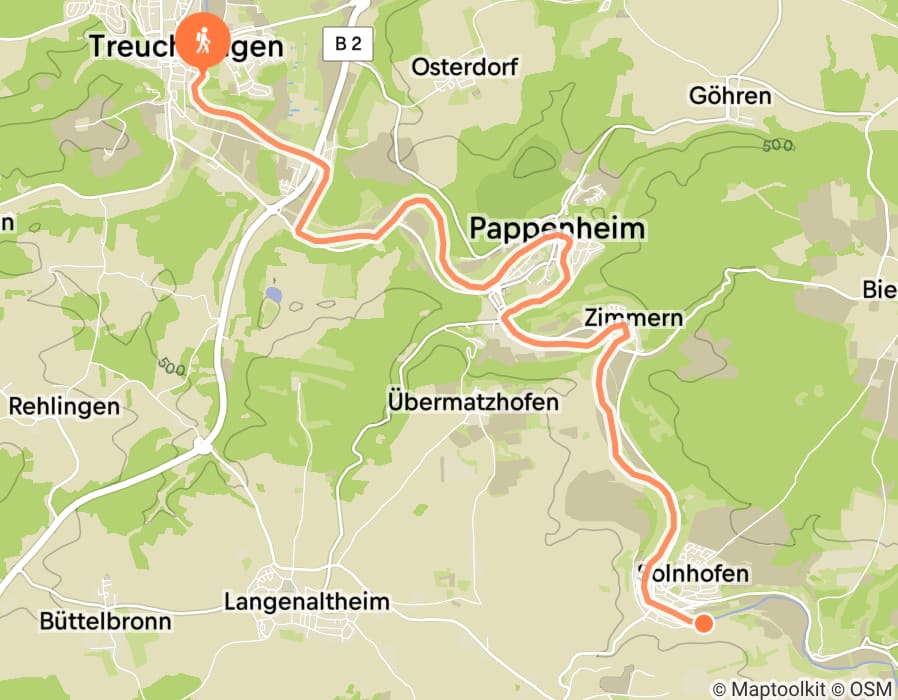 Karte der Tour