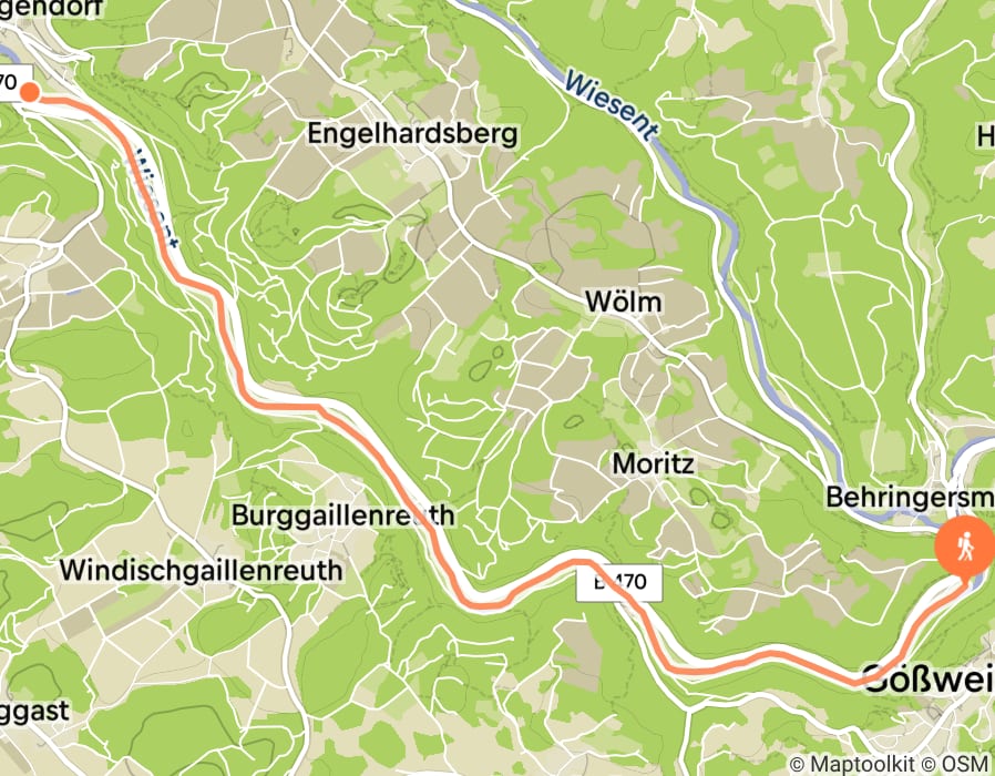 Karte der Tour