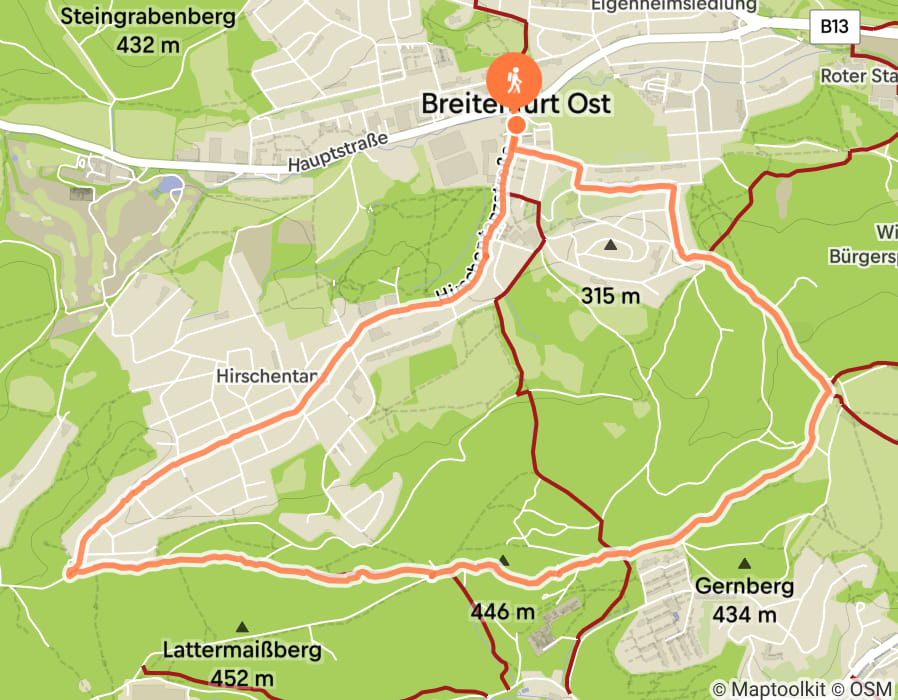 Karte der Tour