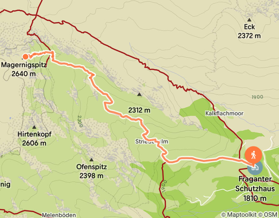 Karte der Tour