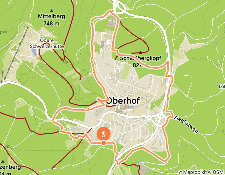 Karte der Tour